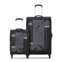 Skybags Zen Set of 2 (58 cm+70 cm) Check-in Trolley Bag | Soft-Sided Luggage (Black)...