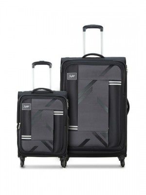 Skybags Zen Set Of 2 Colourblocked Soft Sided Trolley Bag