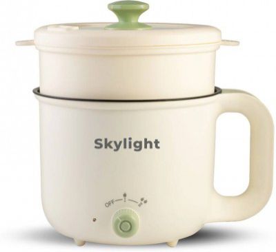 Skylight 600W Non-Stick Cooker Electric Kettle (1.8 L, Off-White)