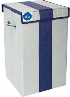 Skylii 68 L Grey Laundry Basket  (Cotton Non Woven)