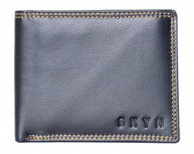 SKYN Genuine Leather Wallet for Men's Black Bifold RFID Blocking Wallet [SKN680]