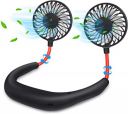 SKYPARKLE Hand Free Neck Fan, Rechargeable Mini USB Personal Fan with 360 Rotation, 3 Adjustable Speeds for Home, Sport, Camping, Beach, Travel, Office (Black)...