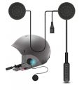 Skypearll Universal Wireless Motorcycle Helmet Bluetooth Headset Earphones Intercom Communication with Dual Stereo Speakers Hands-Free Music Call Control Mic...