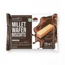 Skyroots Millet Wafer Biscuit, Crispy and Crunchy, Anytime munching (Chocoloate Single)...