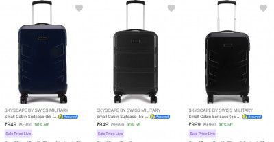 Skyscape By Swiss Military Suitcases Starts at ₹949 | Upto 90% Off