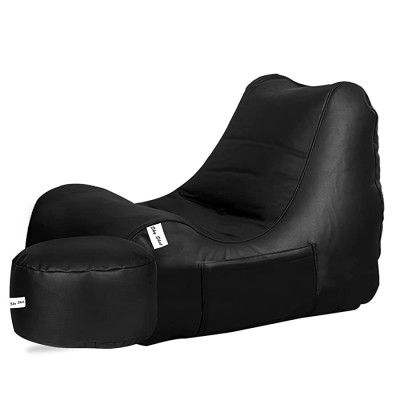 Skyshot Prefilled Chair Sofa Bean Bag with Footrest Filled with Beans for Living Room for Home Gaming Chair
