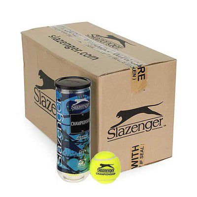 Slazenger Championship Tennis Balls (Material: Rubber, Color: Yellow) Standard Size|24 Can|72 Balls(3Balls/Can)