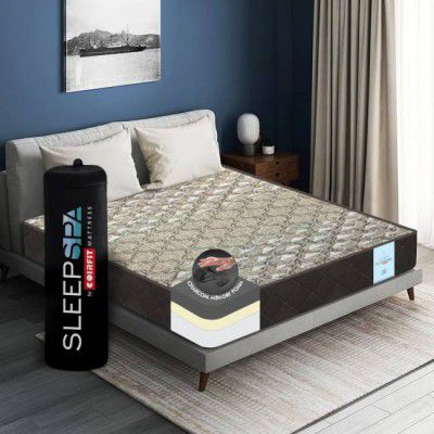 SLEEP SPA Ebon 3-Zone Bamboo Charcoal with HerbFRESH TECHNOLOGY 6 inch King Memory Foam Mattress (L x W: 78 inch x 72 inch)