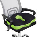 Sleepsia Advance Orthopedic Coccyx Seat Cushion/Pillow with Memory Foam for Sciatica, Tailbone and Back Pain Relief (Black/Green)...