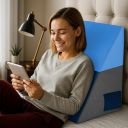 Sleepsia Wedge Pillow for Sleeping - Grey/Blue, 20"Lx17.4"Wx10"H...