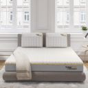 Sleepsmith Premium Mattress | 3 Zoned Orthopedic Memory Foam Mattress | Graphite Infused Cloud Foam| Active Cooling White Mattress | with 2 Pillow Combo Set | Single Size Bed | Pack of 2 | 78x35x8 Inc...