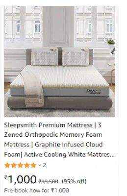 Sleepsmith Premium Mattress at 95% off