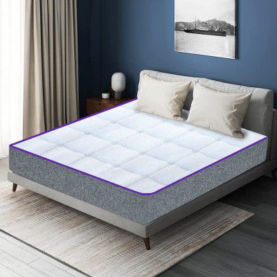 [Extra Rs 721 Off] SLEEPSPA by Coirfit Orthopedic Dual Comfort - Hard & Soft 4 Inch Queen Size High Resilience HR Foam Mattress(78x60X4, Grey)