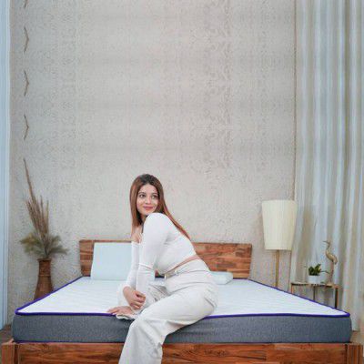 SLEEPSPA Dual Comfort - Hard & Soft- with Comfort Cubes and Rebotech Tech. 4 inch Single High Resilience (HR) Foam Mattress  (L x W: 75 inch x 36 inch)