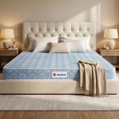 Sleepwell Dual Mattress | Queen Size 78x60x6 Inch | One Side Soft One Side Firm | Orthopedic Support | Resitec Foam with VPF | Knitted Fabric | Neem Fresche Anti-Microbial | 10 Yr Warranty