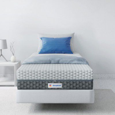 Sleepwell Dual PRO Profiled Foam Reversible 6-inch Single Bed Size Triple Layered   Mattress Gre 75x36x6