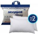Sleepwell Microfibre Solid Sleeping Pillow Pack of 2  (White)...