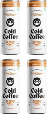 Sleepy Owl Cold Instant Coffee  (4 x 200 ml, Salted Caramel Flavoured)