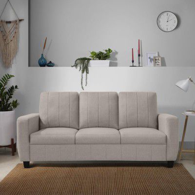 Sleepyhead Bae - 3 Seater Sofa (Fabric, Pebble Brown) 3 Person Sofa