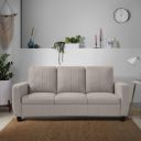 Sleepyhead Bae - 3 Seater Sofa (Fabric, Pebble Brown) 3 Person Sofa...