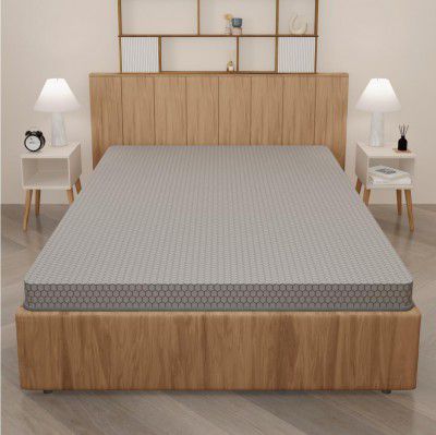 SleepyHug AirCell Ortho Spinex Essential 3 inch HR Foam Mattress  Single Bed Size Grey (LxWxH -72x36x3 Inch)