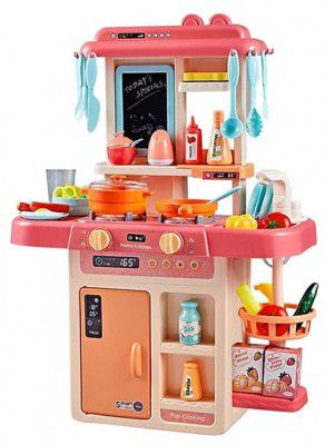 Slenderopal® 42-Piece Kids Kitchen Set Realistic Kitchen Accessories Lights, and Sounds, Great for Fun and Educational Play Perfect for Kids (Pack of 1)