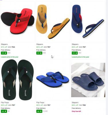 Slippers & Flip-Flops – From just ₹79 