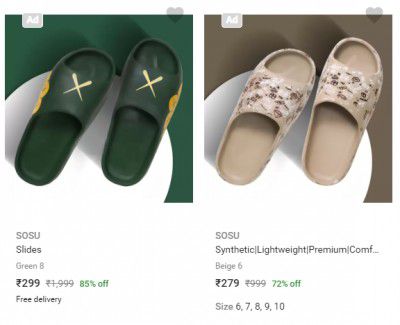 Slippers & Flip Flops upto 85% off