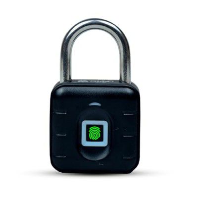 SLLC Smart Biometric Padlock with Keyless Entry – Fingerprint Lock, Digital Lock for Door, IP67 Waterproof, Finger Print for Main Home, Travel, Gym, Cabinet & Luggage (Black)