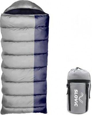 SLOVIC Camping Sleeping Bag (0-10 C) Ideal for Indoors & Outdoors, Waterproof Sleeping Bag  (Grey)