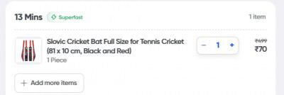 Slovic Cricket Bat Full Size for Tennis Cricket (81 x 10 cm, Black and Red)