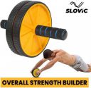 SLOVIC Double Wheel Ab Roller Gym For Exercise Fitness Equipment Ab Exerciser  (Yellow)...