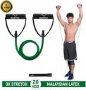 SLOVIC Gym Latex Tube With Foam Handles & Door Anchors For Stretching Excersise(20KGS) Resistance Tube  (Green)...