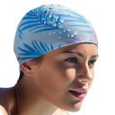 Slovic Swimming Cap for Men & Women [White-Leaf] | Swimming Caps for Women with Long Hair...