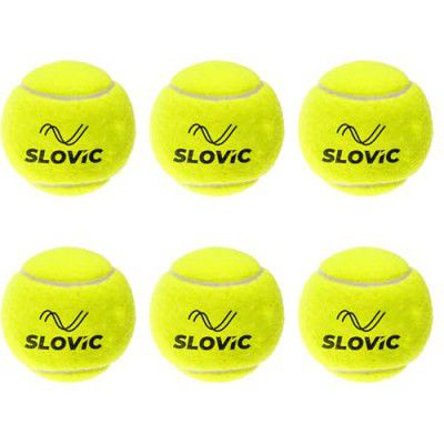 SLOVIC Tennis Ball for Home [Pack of 6] | Cricket Ball for Home | Indoor Cricket Ball Set