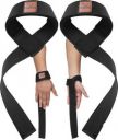 SLOVIC Weightlifting Straps with Padded Support For Deadlifts & Weightlifting|Non-Slip Wrist Support  (Black)...