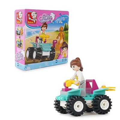 Sluban Quad Bike Building Block Toy Educational Bilding Block Toy for kids (Age 6+) 54 pcs of Block (Multicolor)