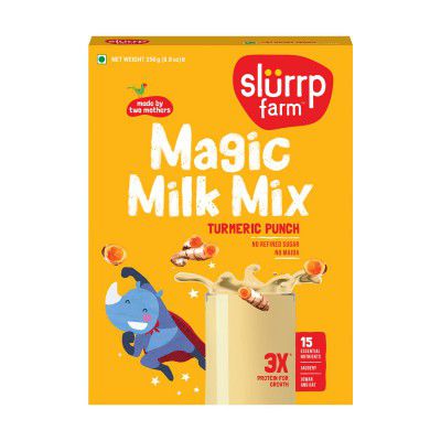 Slurrp Farm High Protein Turmeric Punch Milk Mix | 250g