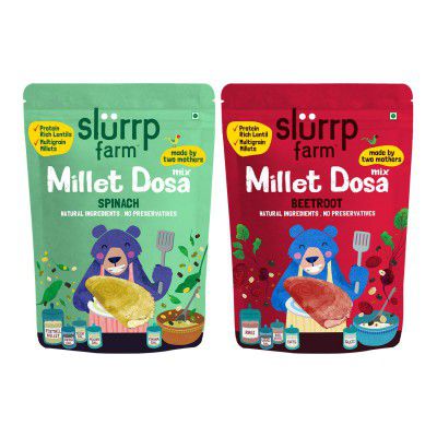 Slurrp Farm Millet Dosa Instant Mix, 150g (Pack of 2)