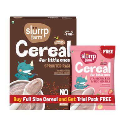 Slurrp Farm No Added Sugar, No Salt, Sprouted Ragi Powder | 100% Natural Ragi Flour