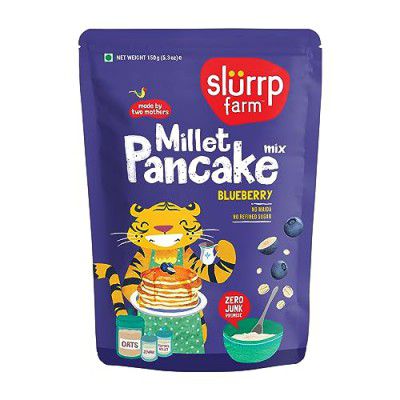 Slurrp Farm No Maida Pancake Mix - 150g, Instant Breakfast Mix made with Oats and Jowar