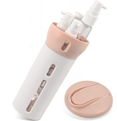 Slyford ABS 4 in 1 Lotion Shampoo Gel Travel Dispenser Shower Bottles, Includes Four 40 Ml Cosmetic Toiletries Muti Pump Bottles 