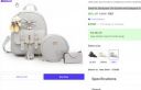 Small 5L Backpack Girl Stylish mini bakpack 5 L Backpack (Grey)...