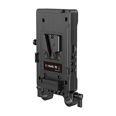 SmallRig V Mount Battery Adapter Plate for Bmpcc 4K & 6K & 6K Pro, Mirrorless DSLR Cameras, Comes with 8V/12V/14.2V D-Tap/5V 2A USB Output Ports and 15 Mm Rod Clamp - 3203, Black