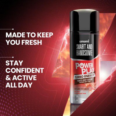 Smart And Handsome Power Play Turbo Energy Perfumed Body Spray, 150ml