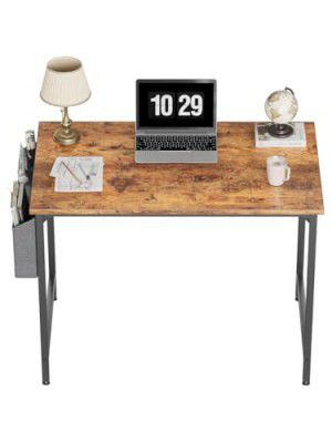 Smart Fit Desk/Office Computer Desk/Writing Table & Wood Bark Top/ 32" x 19"/ 100 kgs Capacity (with Storage Bag & Hanging Hook)