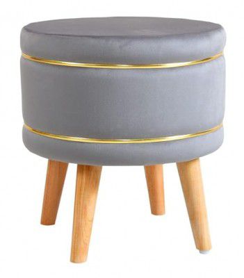 Smart Furniture CityPouffes Sitting Stool for Living Room (Grey, Single Stool)
