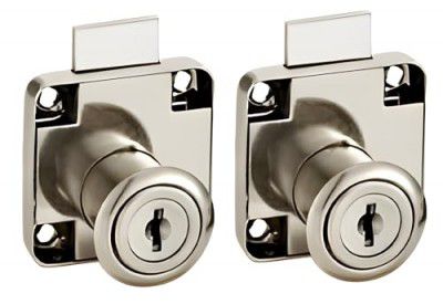 Smart Shophar Steel Kiwi Multipurpose Lock 40X40 Cylinder 20mm Silver Pack of 2 / High Security/Economical Range/Rapid and Effortless Mounting/Suitable for Lockers, Cabinets, Drawer