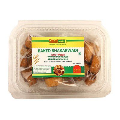 Smart snacks Baked Bharkarwadi nutri Desire Haryana Mini Bhakarwadi (Crunchy and Tasty) Bhakharwadi 200gram
