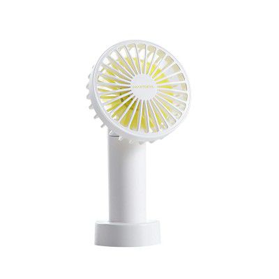 SMARTDEVIL Retractable Handheld Fan, Mini 2-in-1 Multi-Function Fan 1200 mAh Rechargeable Battery 3-Speed Adjustable Portable Mini Fan for Outdoor Travel Home (White)